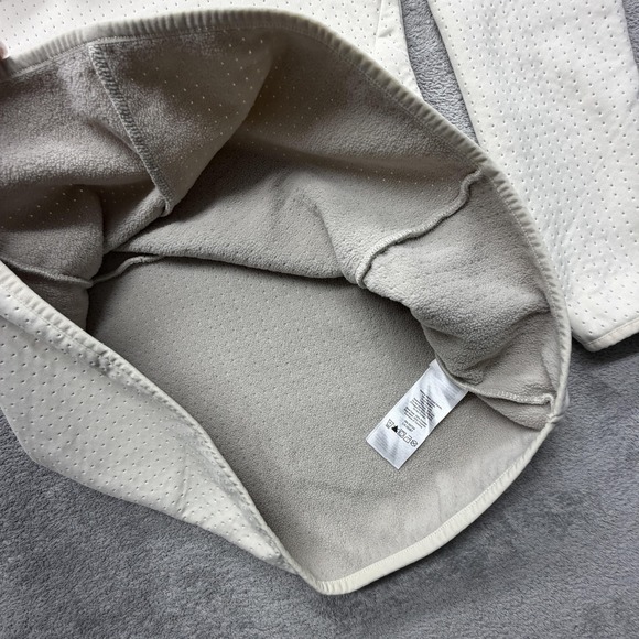 Columbia Fleece Pullover Womens XL White Mock Neck Thermal Hiking Raglan Top - Picture 6 of 7